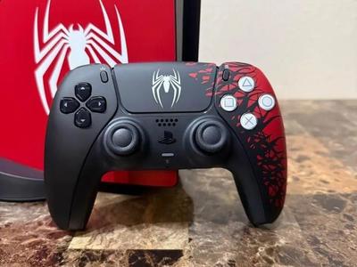 Custom PS5 Slim Spider-Man Edition with Controller & Games